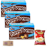 Drake's Funny Bones (3, 10ct - 13.73oz) - Sweet & Salty Kettle Popcorn (1, 5,5oz) - 4 Items Total