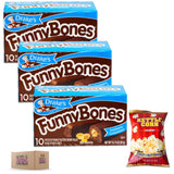 Drake's Funny Bones (3, 10ct - 13.73oz) - Sweet & Salty Kettle Popcorn (1, 5,5oz) - 4 Items Total