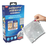 Mighty Mesh Pro Steel Mesh Cloths (8 Pack) with MagnaGrip Magnetic Storage | Powerful, Non-Scratch Kitchen Scrubber | Easy-Clean, Odor-Resistant