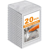 20 Pcs New Upgrade 3-Layer Metal Dish Cloth, No Scratches Wire Cleaning Cloth , Reusable Multipurpose Wire Dishwashing Rag for Kitchen Cleaning