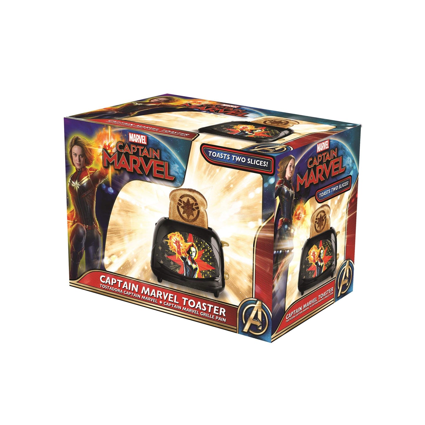Captain Marvel 2-Slice Toaster- Mavel's Galactic Hero on Your Toast