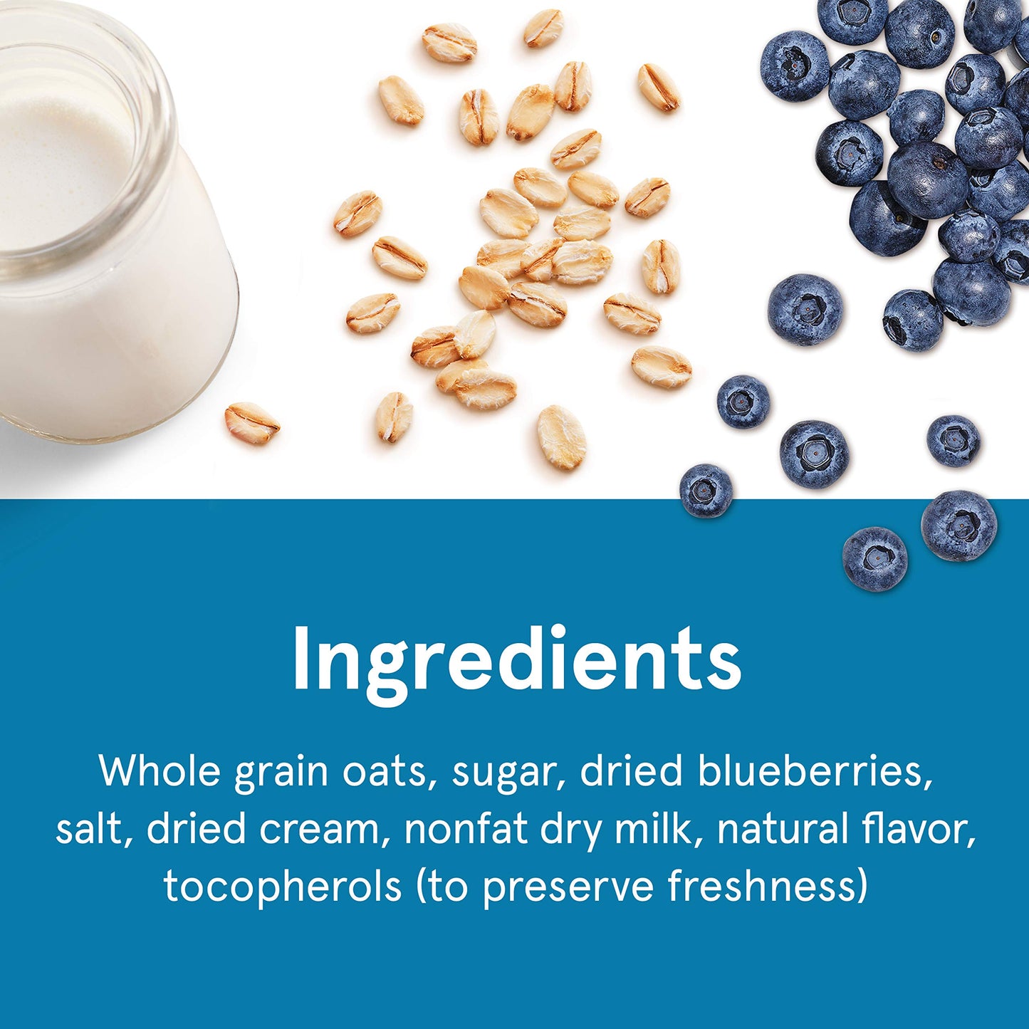 Quaker Instant Oatmeal Breakfast Cereal, Blueberries & Cream, 8.4 oz