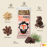 Taos Bakes Bar Pinon Coffee Dark Chocolate - 1.8 oz Granola Bar - Pack of 4 - Chocolate Granola Bars for On the Go - Kids Granola Bars and Bars Kids