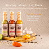 POLO Hot Sauce Variety Pack - Habanero Hot Sauce Gift Set (3 Pack) Red, Green & Orange, Small Batch & Handcrafted in Florida, USA - Gluten Free
