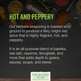 Frontier Co-op Berbere Seasoning, 1lb Bulk Bag, Organic & Natural Berbere Spice Blend - Premium Spicy Seasoning for Ethiopian Food & More, Kosher