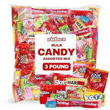 Bulk Assorted Candy Mix Individually Wrapped - 3 lb Candies Variety Pack For Pinara Fillers, Candy Favors, School Snacks & Office Treats