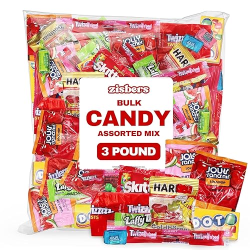 Bulk Assorted Candy Mix Individually Wrapped - 3 lb Candies Variety Pack For Pinara Fillers, Candy Favors, School Snacks & Office Treats