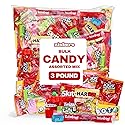 Bulk Assorted Candy Mix Individually Wrapped - 3 lb Candies Variety Pack For Pinara Fillers, Candy Favors, School Snacks & Office Treats