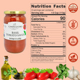 CAMPO D'ORO - Tomato Spaghetti Sauce with Basil, Pasta Sauce, 24 oz (680g)