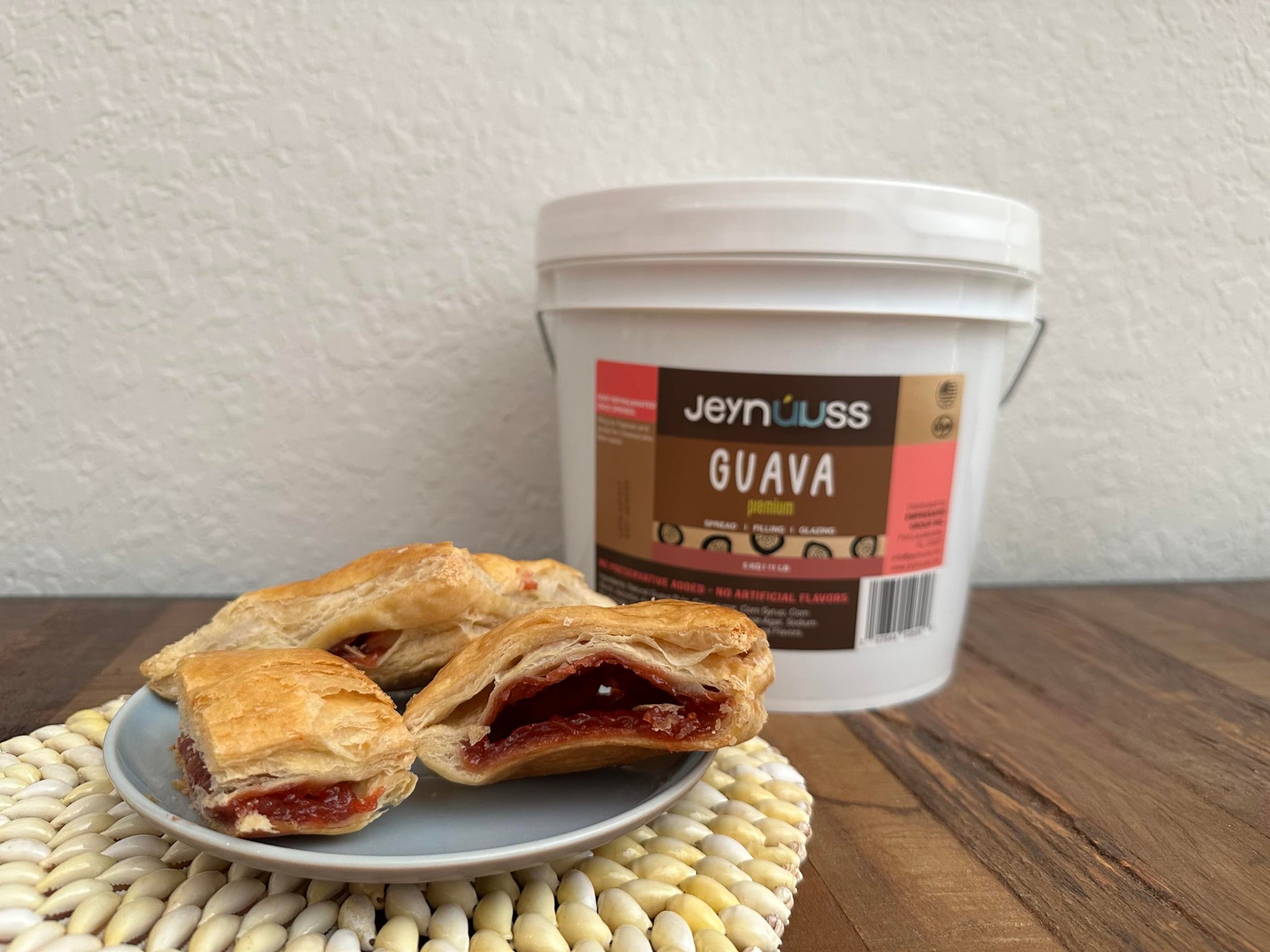 Jeynuuss Premium Guava Cake and Pastry Filling, (11 LB) Bulk Guava Paste for Baking, Pies, Donuts & Empanadas - Kosher & Gluten-Free - Gourmet Fruit