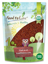 Food to Live Organic Red Quinoa, 5 Pounds - Non-GMO, Whole Grain, Kosher, Vegan, Sirtfood, Bulk. Quick-Cooking Grain. Great Replacement for Rice and Pasta.