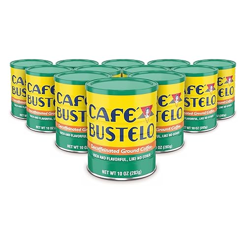 Café Bustelo, Decaffeinated Espresso Ground Coffee, 10 Oz. Can, 12 Count Case