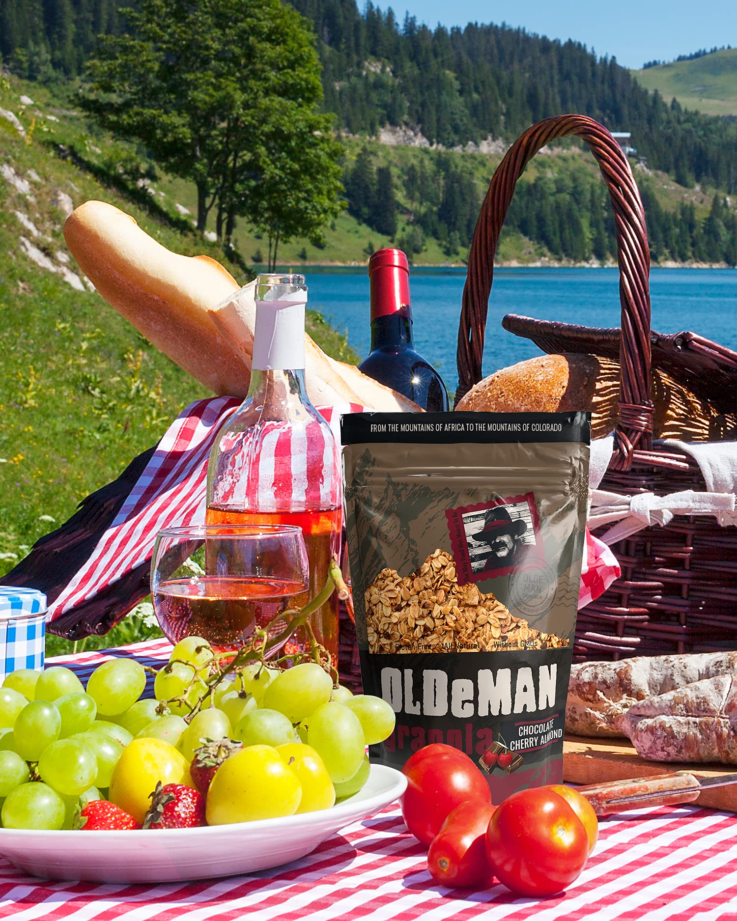 Olde Man Granola Gluten Free Granola - Non-GMO Healthy Granola Cereal - Soft Whole Grain Oats, Butter, Brown Sugar - Handmade in Colorado (Cherry