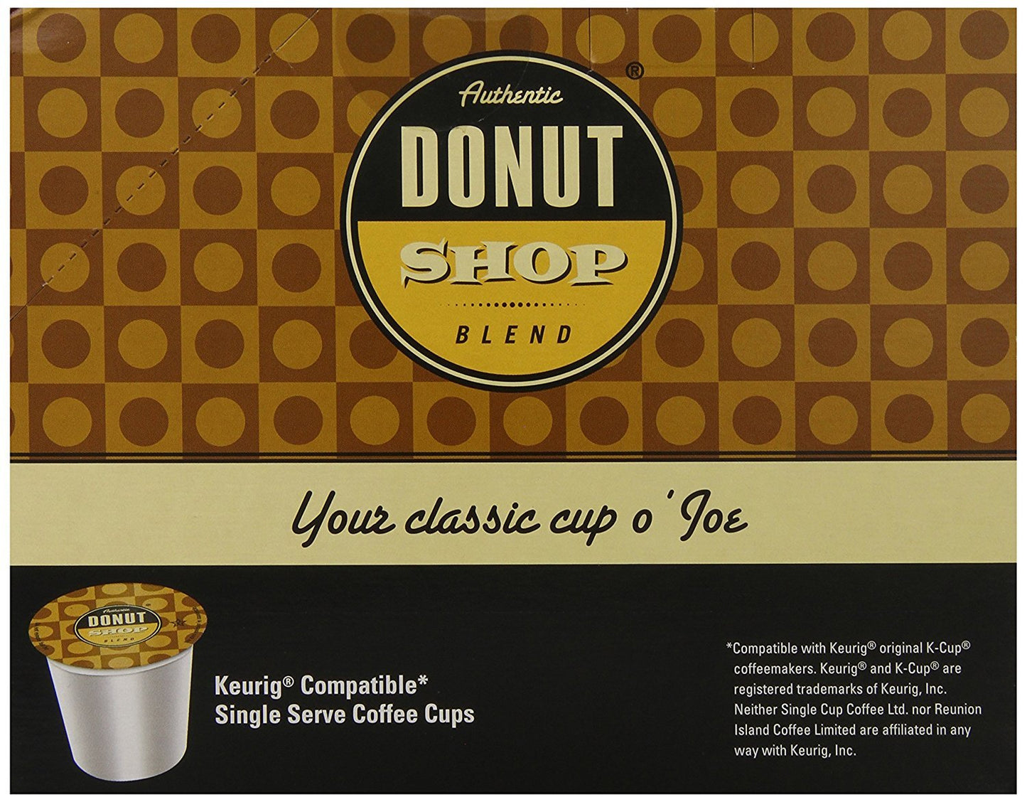 Authentic Donut Shop Blend Chocolate Chip Cookie Single Cup Coffee for Keurig K Cup Brewers, 24Count