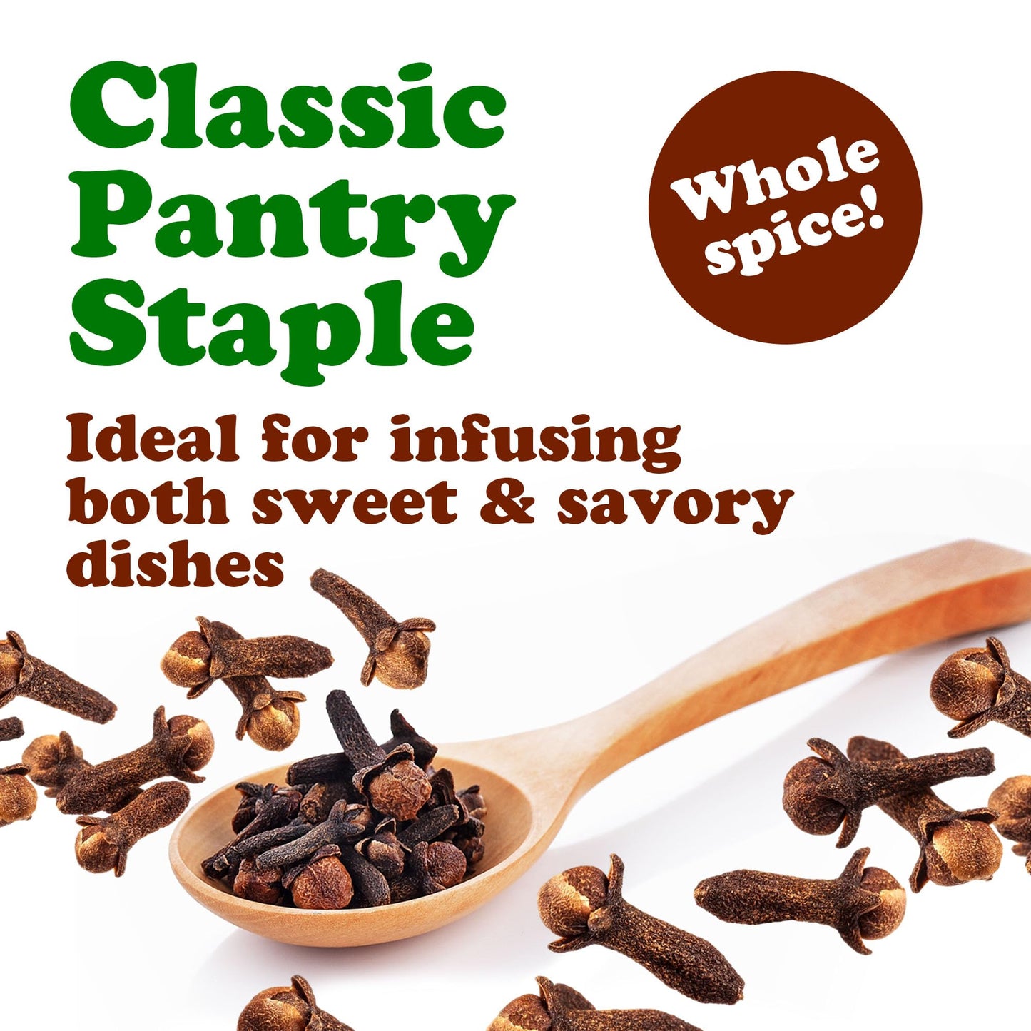 Food to Live Organic Whole Clove, 3 Pounds - Aromatic and Flavorful Dried Spice for Cooking, Baking, Tea, and Home Remedies. Non-GMO, Vegan, Kosher