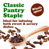 Food to Live Organic Whole Clove, 3 Pounds - Aromatic and Flavorful Dried Spice for Cooking, Baking, Tea, and Home Remedies. Non-GMO, Vegan, Kosher