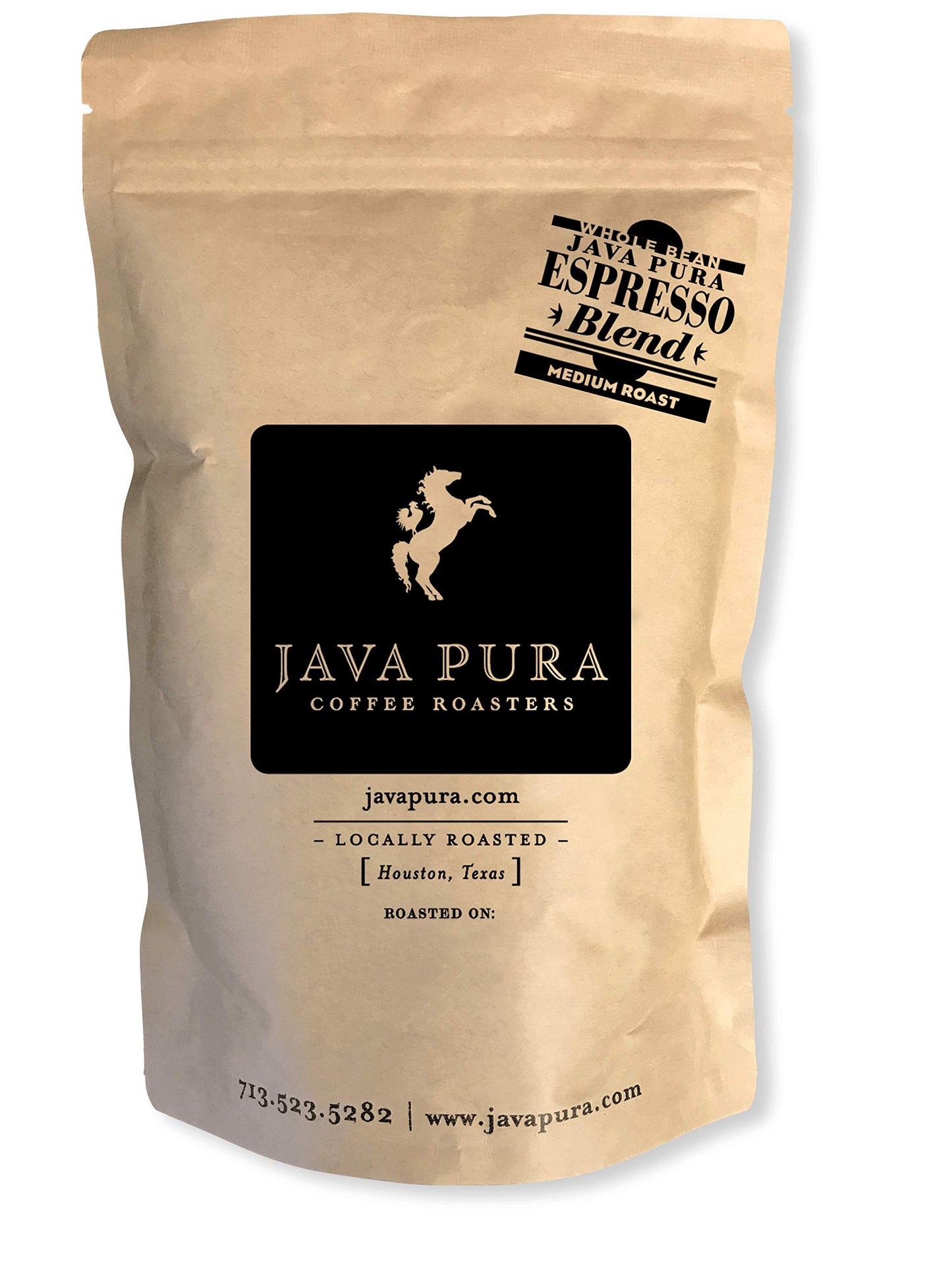 Java Pura - Espresso Blend Fresh Roasted Whole Bean Coffee - Premium Artisan Central & South America Blend Medium Roast (12 oz. Bag)