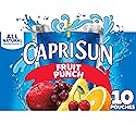 Capri Sun Flavored with Other Natural Flavor Juice Drink Blend, 10 Pouches, for School Lunches and On-the-Go Hydration, Fruit Punch, All Natural