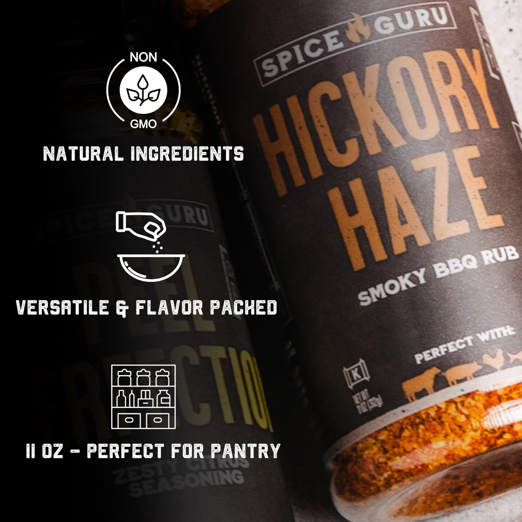 Spice Guru Hickory Haze BBQ Rub - Gifts for Men Who Cook, Gifts for Dad, Men Gifts, Dad Birthday Gift - Spices and Seasonings Sets - Steak Seasoning
