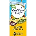 Crystal Light Sugar-Free Lemon Iced Tea Naturally Flavored Powdered Drink Mix, 6 Count (Pack of 12)