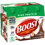 BOOST High Protein Ready to Drink Balanced Nutritional Drink, Rich Chocolate, 8 FL OZ (Pack of 6)