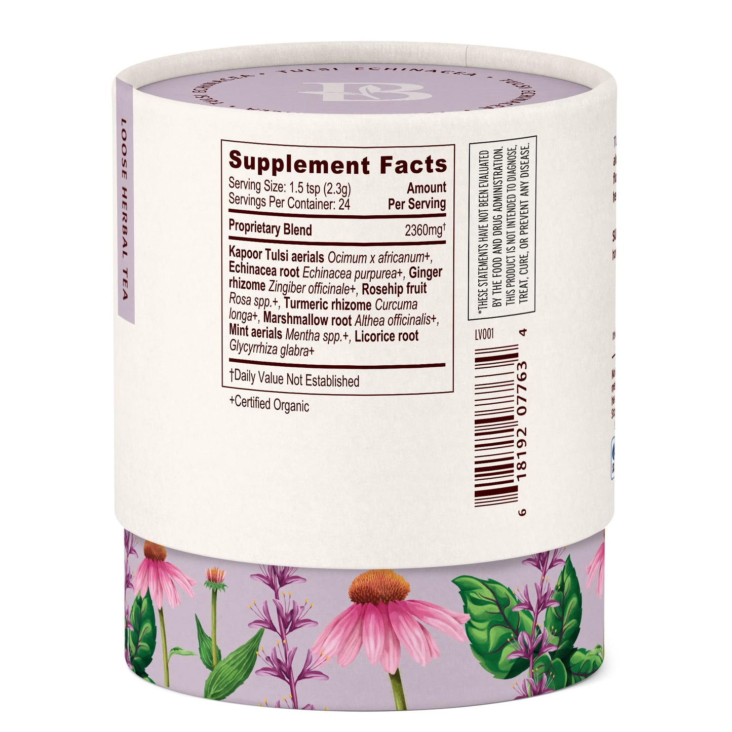 Banyan Botanicals Tulsi Echinacea Tea - Organic Immune Support with Turmeric & Rosehip - Caffeine Free Tea for Healthy Immune Function* - 2 oz