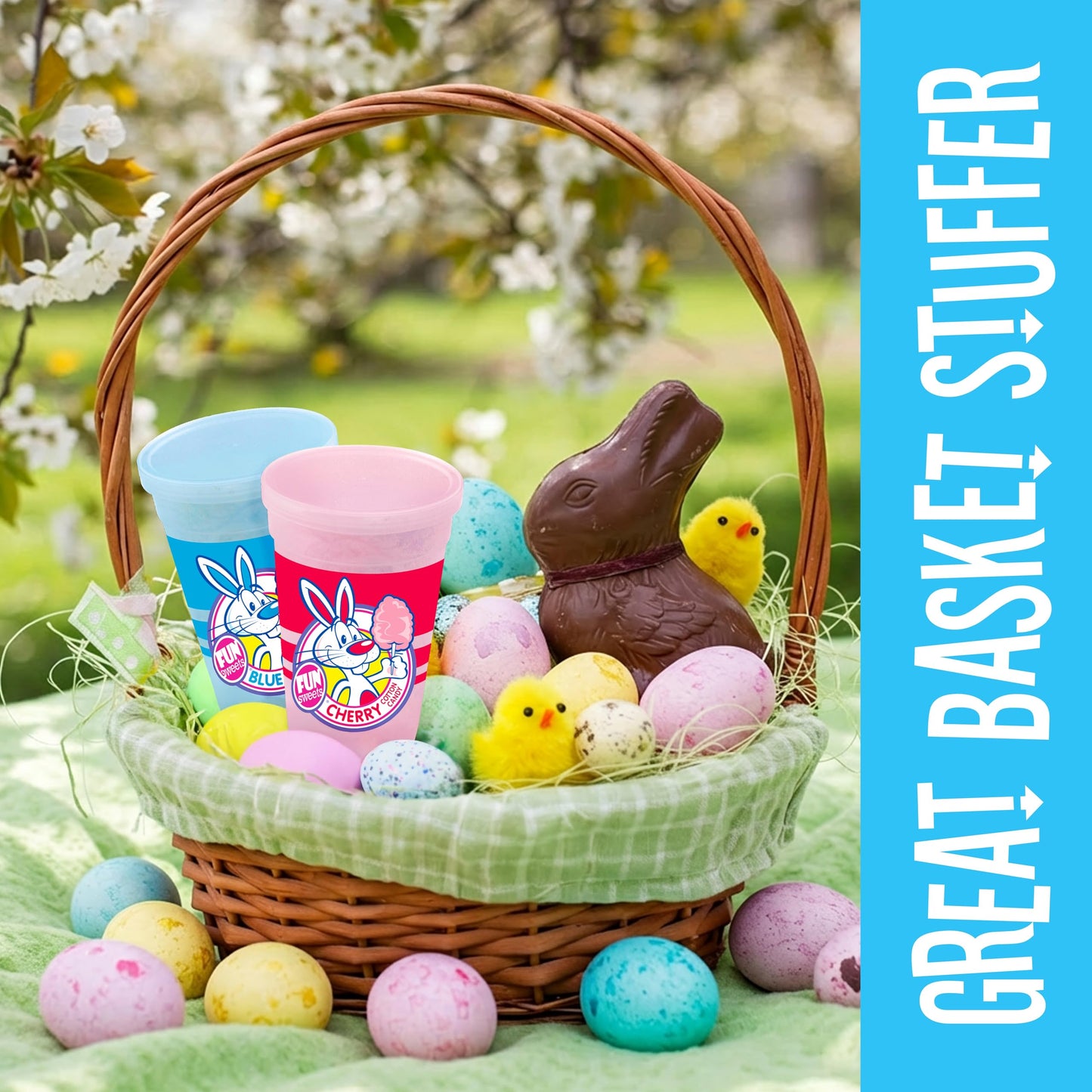 Fun Sweets Cotton Candy Variety 6-Pack - Assorted Flavors of Cotton Candy in 1.5 oz Tubs - Individual CottonCandy Tubs in Limited Edition Packaging