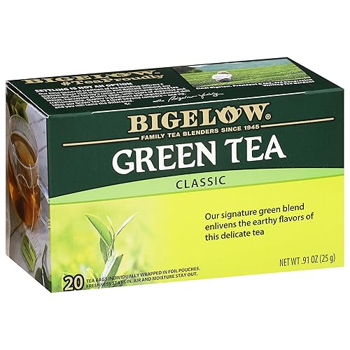 Bigelow Tea Classic Green Tea, Caffeinated Tea, 20 Total Tea Bags (Pack of 1)