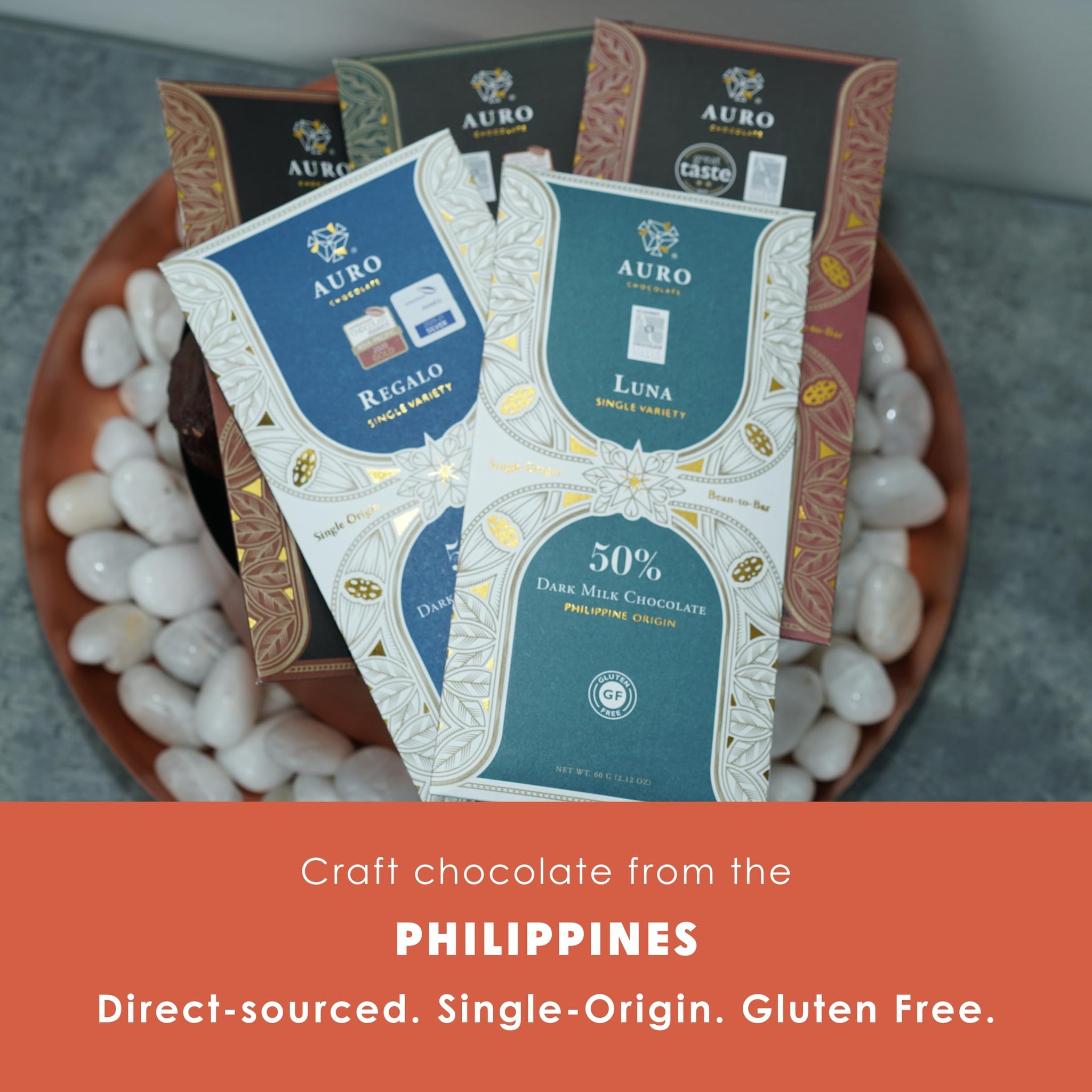 Auro - Mixed Collection - Filipino Chocolate Bundles (Reserve, 5 Bars)