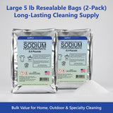 Supply Masters Sodium Percarbonate Powder 2 Pack (10 lbs Total) - Oxygen Bleach Alternative & Stain Remover - Multi-Purpose Cleaner for Laundry