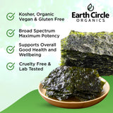 Earth Circle Organics | Organic Nori Seaweed Sheets - Raw, Unheated & Not Roasted | Grade A Certified | Vegan, Paleo, Keto Friendly | Premium Nori
