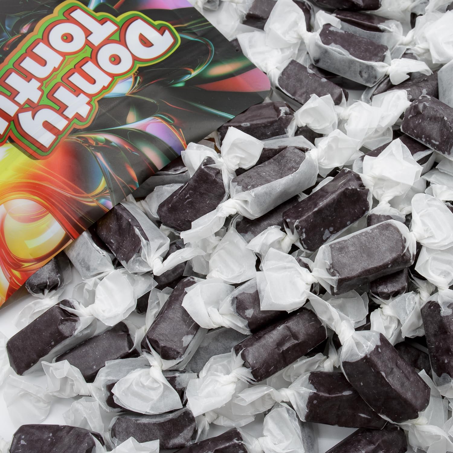 Black Licorice Caramel 8 oz - Fresh Cream and Butter, Soft and Delicious, Small Batch Crafted, Individually Wrapped Candy