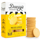 Dewey's Bakery Meyer Lemon Cookie Thins | No Artificial Flavors, Synthetic Colors or Preservatives | Baked in Small Batches | 9oz (Pack of 1)