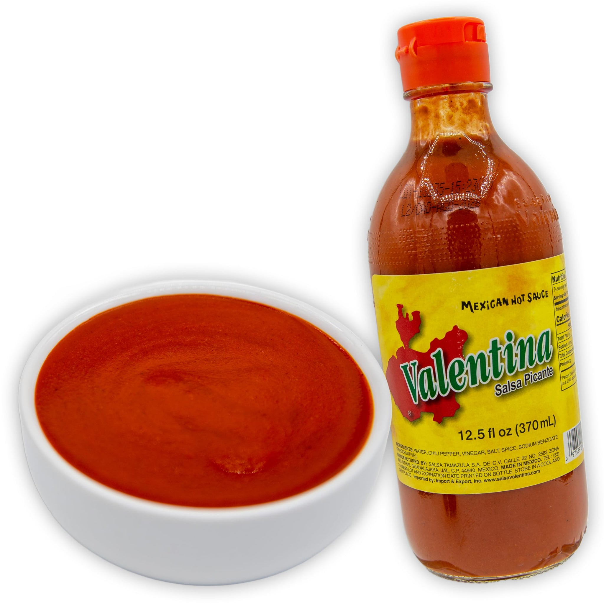 Mexican Hot Sauce Bundle - Includes 1 Hot Sauce Red Label 12 Fl Oz & 1 Seafood Sauce Picante 8 Fl Oz ideal for Seafood, Made with Mexican Chili