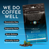 Well-Bean Coffee - Better Half, Light Roast, Half Caff, Whole Bean, Swiss-Water-Processed, No Chemicals, Small Batch, Soecialty Grade,12 oz, Pack of 1