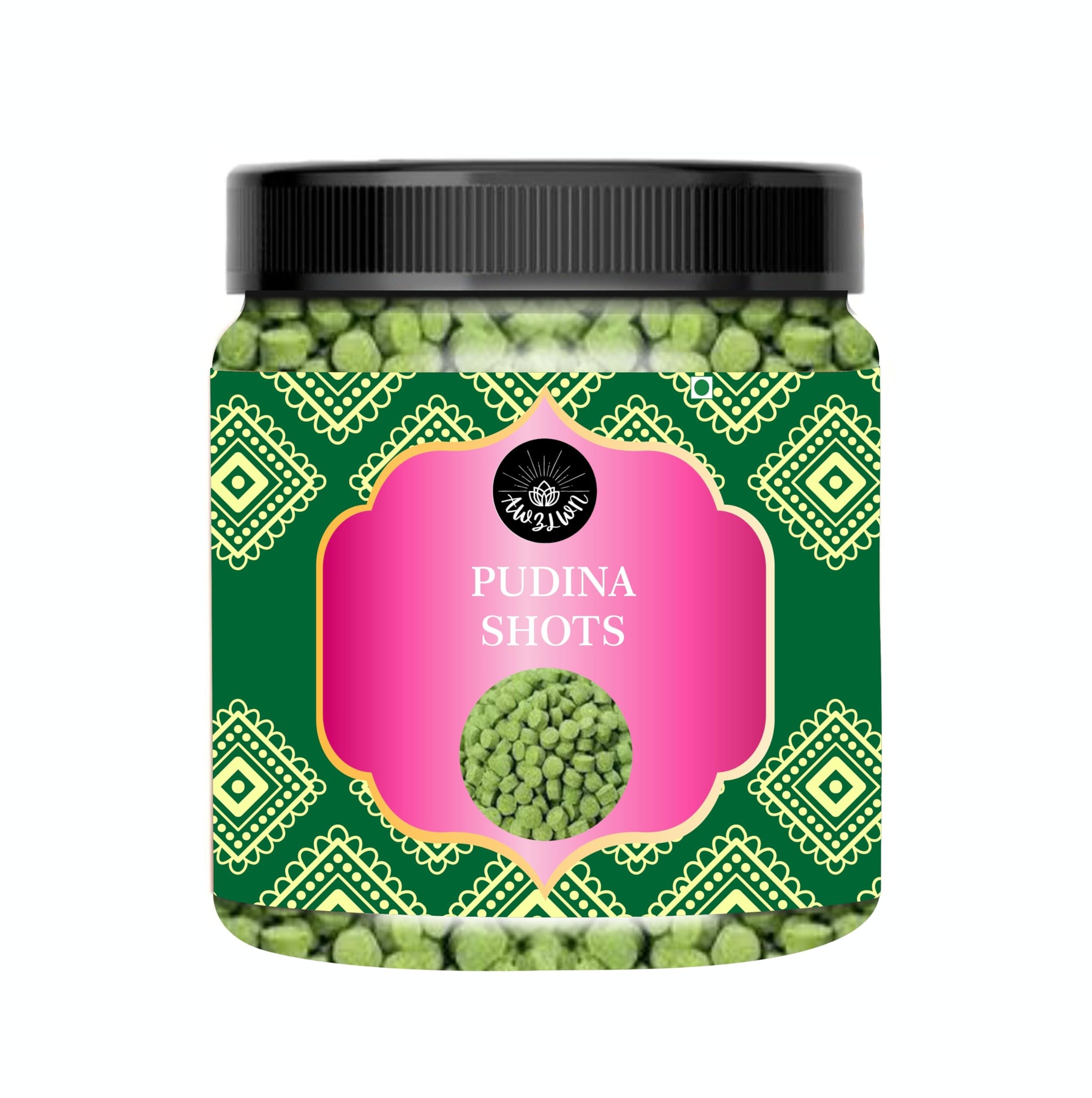AWZLWN Natural Pudina Shots 3.52 OZ (100 GM) | Set oF 1 | AWZLWN