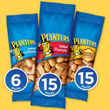 PLANTERS Variety Pack, Salted Cashews, Salted Peanuts & Honey Roasted Peanuts, On-the-Go Nut Snacks, Individually Packed Snacks, Mixed Nuts, Kosher