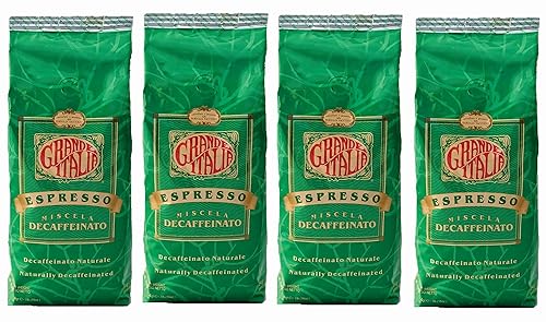 Grande Italia Espresso; Small Batch Artisan Roasted (Decaffeinato, 1LB (4 Pack))