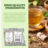 Nelson's Tea Birch Bark - Cut & Sifted Betula Alba Spice Loose Leaf Tea - Wildcrafted Betula Pubescens Spice Blend for Traditional Use, Natural Tea