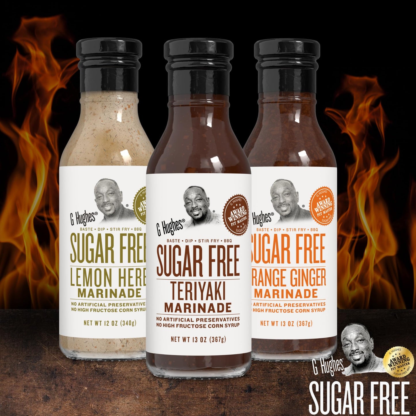 G Hughes Sugar Free, Assorted Marinades - Gluten Free, Sugar Free Sauces and Marinades Gift Sets, Marinades for Meats, (1) Lemon Herb 12oz bottle (1)