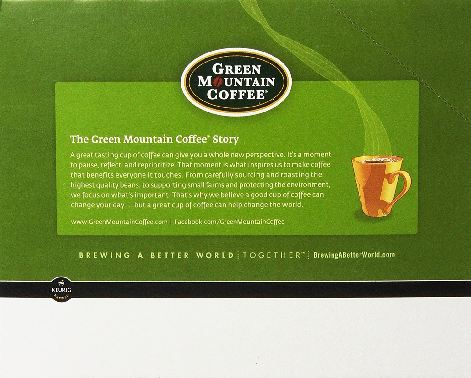 Green Mountain Coffee, Half-Caff, Single-Serve Keurig K-Cup Pods, Medium Roast Coffee, 48 Count (2 Boxes of 24 Pods)