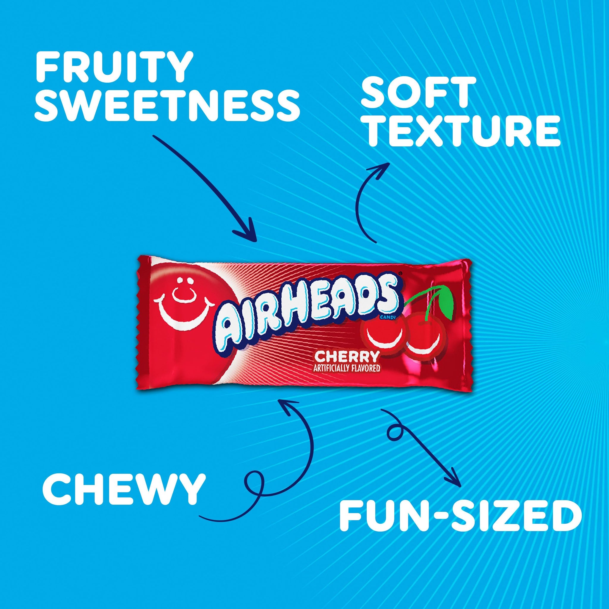 Airheads Mini Candy Bars, Taffy Variety Pack, Individually Wrapped Bulk Candy, Six Assorted Fruit Flavors Artificially Flavored, 5 Pound Bag