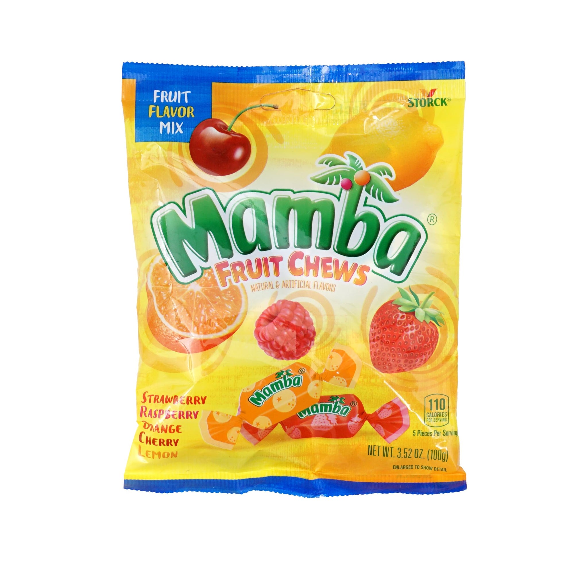 Fruit Chews Candy, Mamba Fruit Chews, Pack of 4 (3.52 Ounce Each Bag)