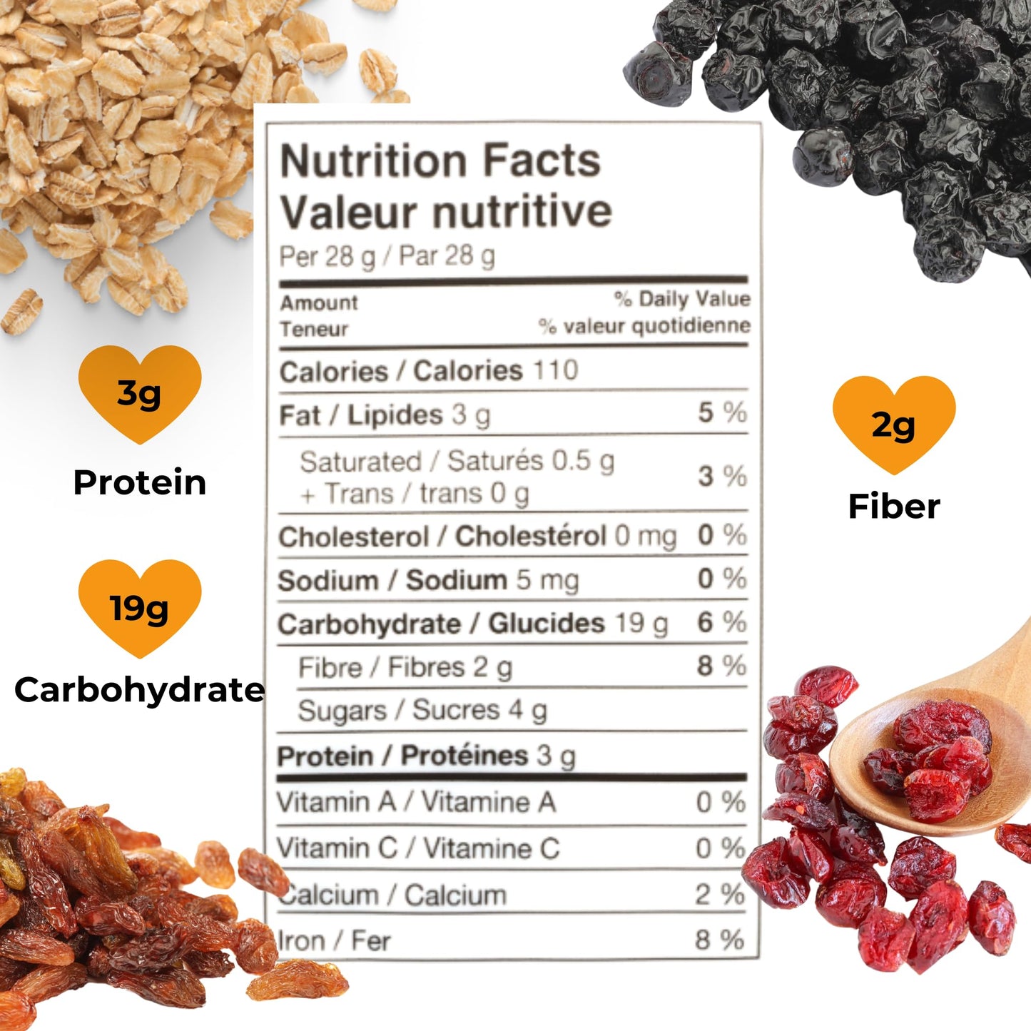 Grandma Emily Organic Mixed Fruits Granola Breakfast Cereal with Oats, Raisins, Dried Blueberries, and Toasted Coconut, 12 ounces