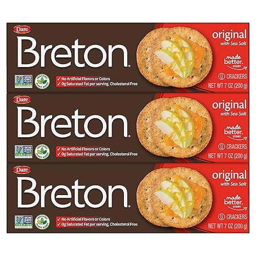 Breton Original Crackers 7 Ounce Pack of 3