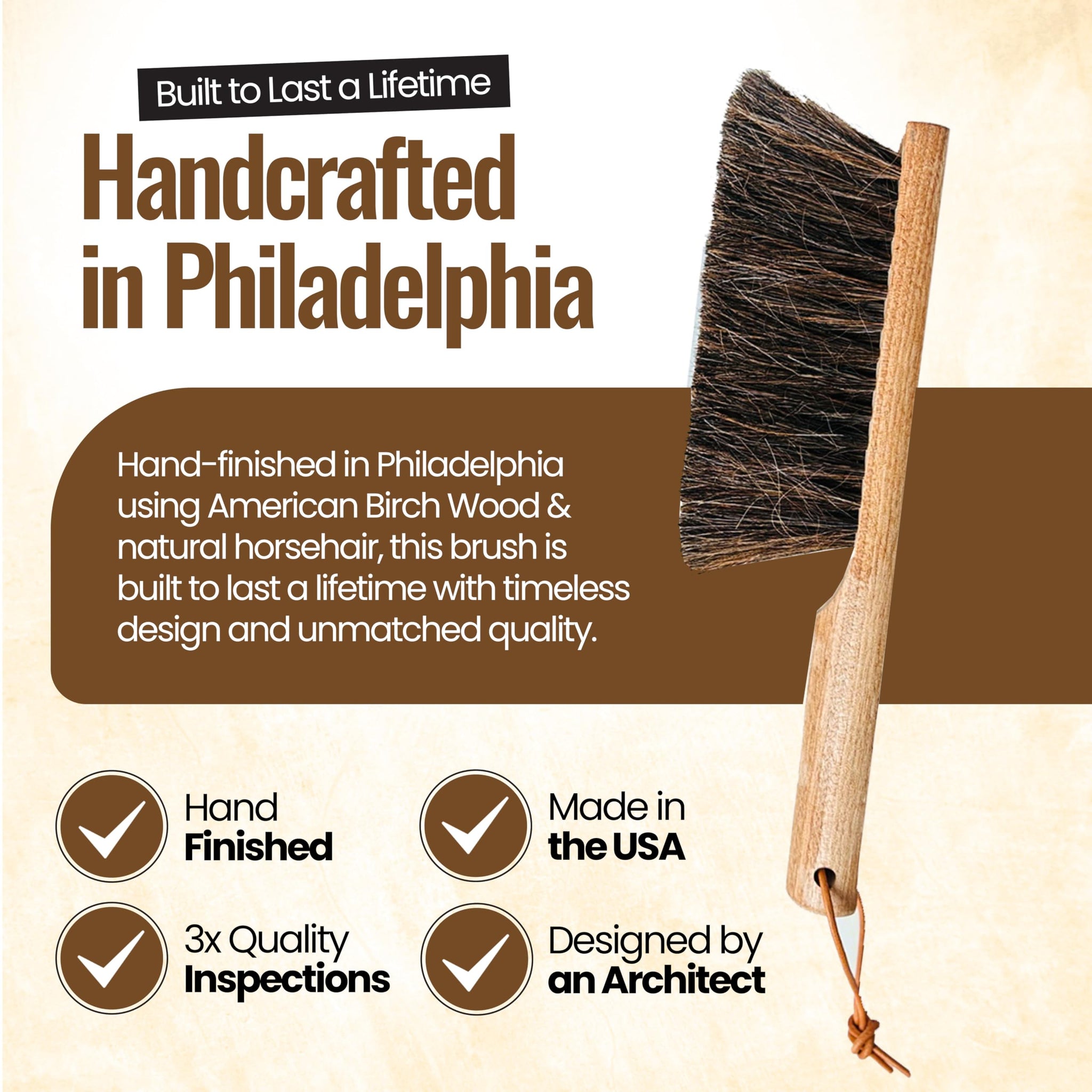 Dustpan Bench Woodworking Brush-USA 13 inch Horsehair Brushes are Used for Counter, Furniture, Drafting, Patio, Fireplace Cleaning, Shop Brush