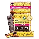 ChocoPerfection Dark Almond Sugar Free Chocolate Bars - Vegan Gift Box European Style Dark Chocolate Almonds, Keto Friendly Gluten Free Snacks