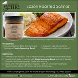 Culinary Genie Salt-Free Sazón Seasoning Blend - Organic Latin Spice Mix with Annatto, Garlic & Cumin, No Salt Added, No MSG