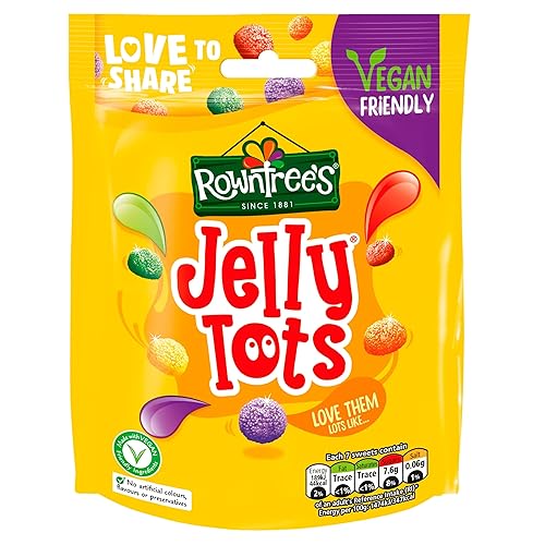 Original Rowntrees Jelly Tots Sweets Bag Pouch Imported From The UK England-Rowntrees Jelly Tots, 150 g