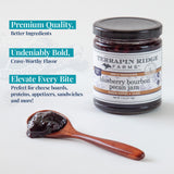 Terrapin Ridge Farms Blueberry Bourbon Pecan Jam - Sweet & Flavorful Jam with Blueberries, Pecans, Raisins, Cinnamon, and Bourbon - Perfect for Toast